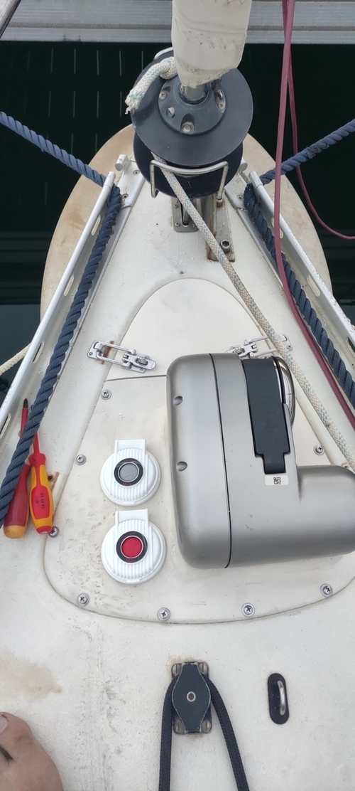 installation of windlass in sailboat